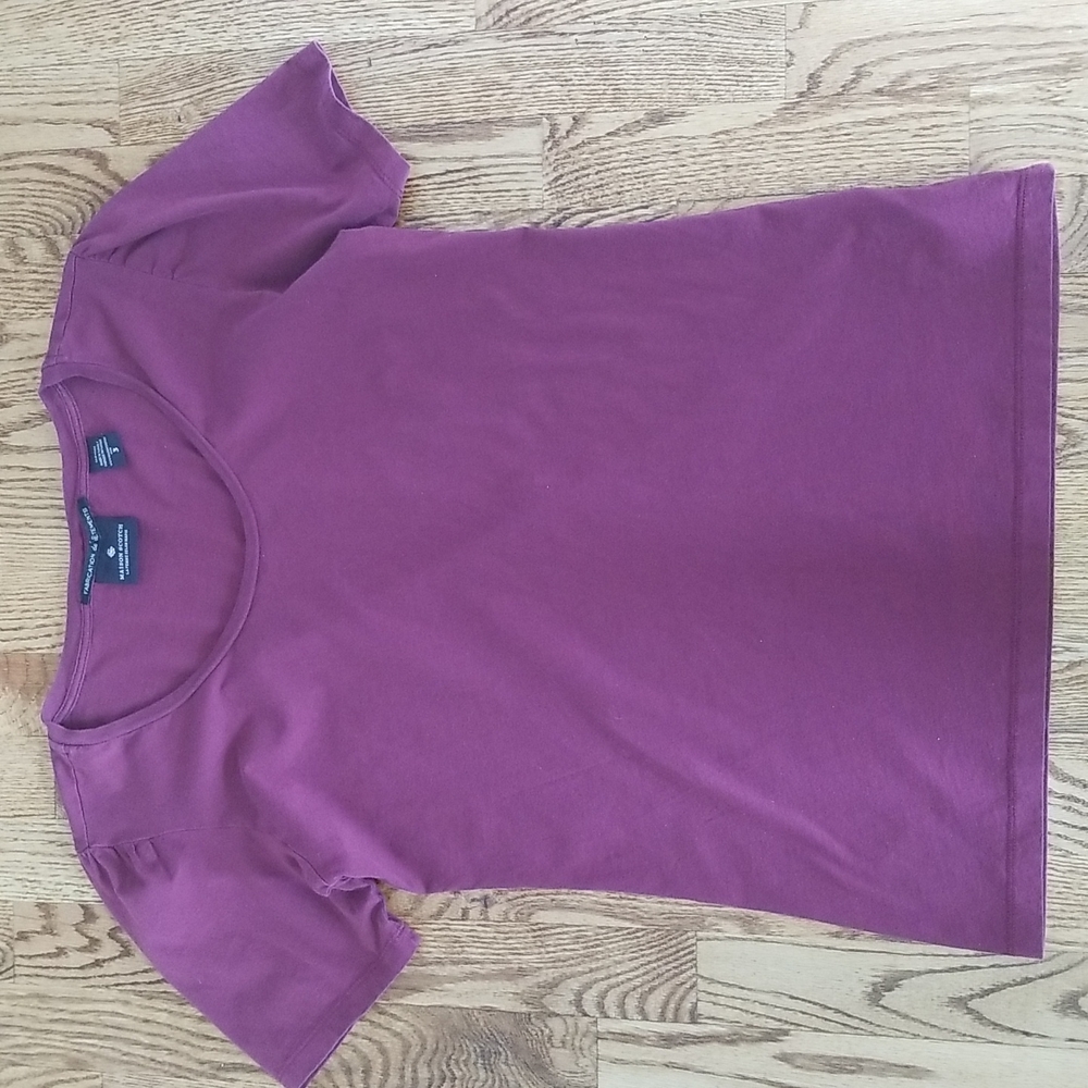 (L) Maison Scotch Burgundy T Shirt Comfort Classic Fit Casual Weekend Comfy